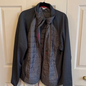 Orvis Gray and Red Puffer Jacket